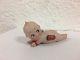 Vintage Porcelain Kewpie Laying On Stomach Sticker N° 5517 Rose O'neill F 1912