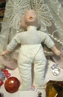 VINTAGE PORCELAIN THREE FACE BABY DOLL 8 TALL Super Rare & Hard 2 Find AWESOME