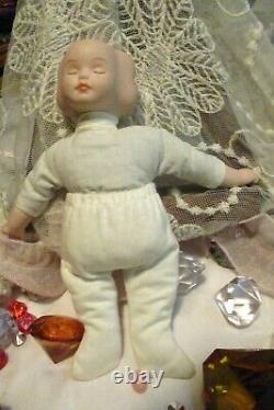VINTAGE PORCELAIN THREE FACE BABY DOLL 8 TALL Super Rare & Hard 2 Find AWESOME