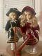 Vintage Porcelain Doll Set Of Two Harp Included