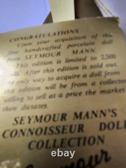 VINTAGE Seymour Mann Connoisseur Collection Porcelain Doll withCERTIFICATE