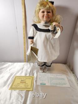 VINTAGE Seymour Mann Connoisseur Collection Porcelain Doll withCERTIFICATE