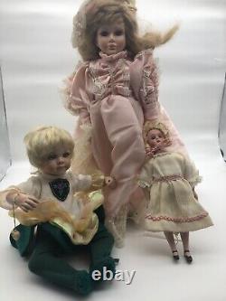 VINTAGE VTG Lot of 5 Porcelain Dolls, Variety from Estate Sale