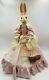 Vintage Wendy Brent Shellina The Easter Princess Rabbit Porcelain Musical 1986