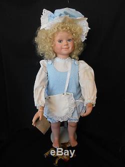 VINTAGE but NEW Ltd Edition Porcelain Doll KRICKET by Elke Hutchens NIB withcert