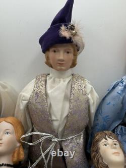 VTG 1977-1984 Yield House Exclusive Porcelain Dolls ROMEO JULIET (Lot of 5)