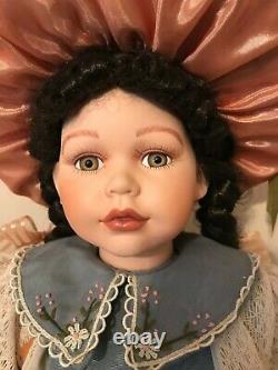 VTG 1997 COLLECTIBLE MEMORIES PORCELAIN DOLL AMANDA with Tag 30 TALL, NO BOX