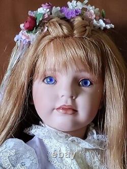 VTG 96 & RARE BETTINA By Donna Rubert. 28 Porcelain Doll. L. E MINT/BOX