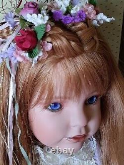 VTG 96 & RARE BETTINA By Donna Rubert. 28 Porcelain Doll. L. E MINT/BOX