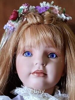 VTG 96 & RARE BETTINA By Donna Rubert. 28 Porcelain Doll. L. E MINT/BOX