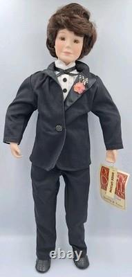 VTG DYNASTY DOLL COLLECTION BRIDE GROOM WithTAGS Porcelain Doll Posable 19 RARE
