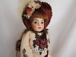 VTG FRENCH Bru Jne. Doll#10 Reproduction ARTIST JACKIE ELLIDGE, 18 LEATHER BODY