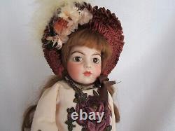 VTG FRENCH Bru Jne. Doll#10 Reproduction ARTIST JACKIE ELLIDGE, 18 LEATHER BODY