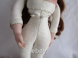 VTG FRENCH Bru Jne. Doll#10 Reproduction ARTIST JACKIE ELLIDGE, 18 LEATHER BODY