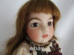 VTG FRENCH Bru Jne. Doll#10 Reproduction ARTIST JACKIE ELLIDGE, 18 LEATHER BODY