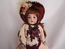 VTG FRENCH Bru Jne. Doll#10 Reproduction ARTIST JACKIE ELLIDGE, 18 LEATHER BODY