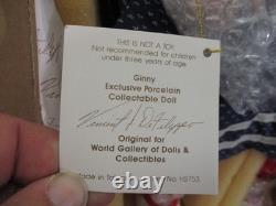 VTG Porcelain Doll in Original Box World Gallery Ginny Duckies with CoA (K)