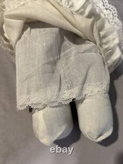 VTG Porcelain revolving head doll 20 soft body 3 faces sleeping smiling crying