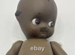 VTG RARE African-American Bisque Kewpie Baby Doll Hottentot German 5.5in EUC