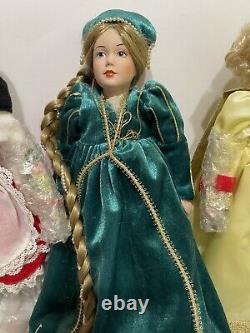 Various Of VINTAGE Porcelain Dolls 11-14 Collectible Lot Of 8 Pieces $150