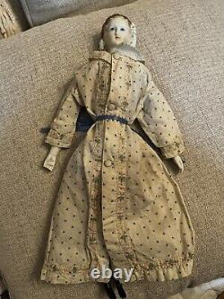 Very Pretty Antique Empress Eugenie Snood Parian China 13 Doll W Antique Dress