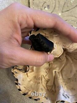 Very Rare 7.5 Early Ca 1850 China Doll With Covered Wagon Hairstyle Orig Dress