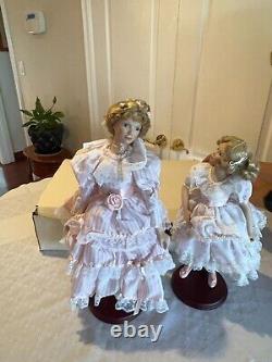 Victoria Jubilee Gorham Porcelain Vintage Collectable Doll Mom And Daughter