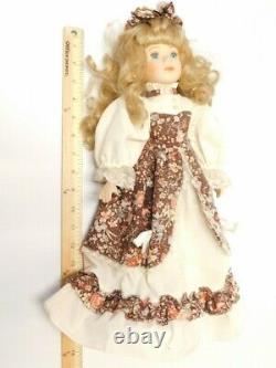 Victorian Porcelain Dolls Lot Of 3 With Stands Dolls 15-20 tall FREE SHIPPING