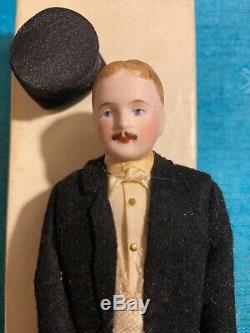 Victorian Rare Artisan Porcelain Gentleman George B. Evans dollhouse doll