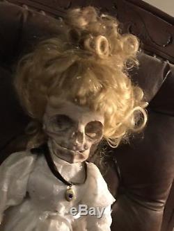 Victorian Style Skull Dolly Vintage Reworked Doll OOAK Gothic