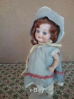 Vintage 10 googly flirty eye baby doll bisque porcelain AM Armand Marseille
