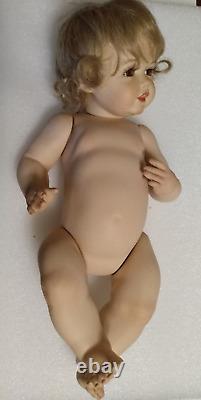 Vintage 100% Porcelain (Except Her Hair And Eyelashes) Doll 15 Long