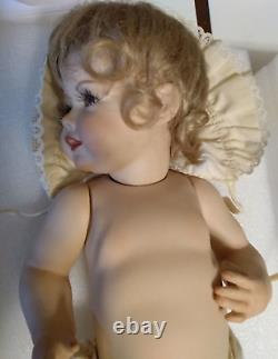 Vintage 100% Porcelain (Except Her Hair And Eyelashes) Doll 15 Long