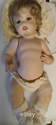 Vintage 100% Porcelain (Except Her Hair And Eyelashes) Doll 15 Long