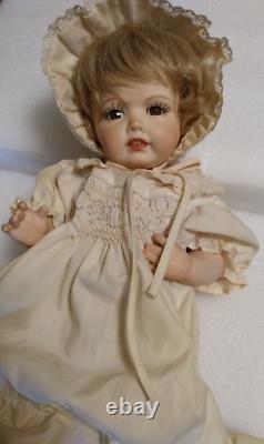 Vintage 100% Porcelain (Except Her Hair And Eyelashes) Doll 15 Long