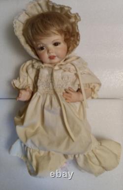 Vintage 100% Porcelain (Except Her Hair And Eyelashes) Doll 15 Long