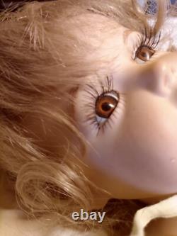 Vintage 100% Porcelain (Except Her Hair And Eyelashes) Doll 15 Long