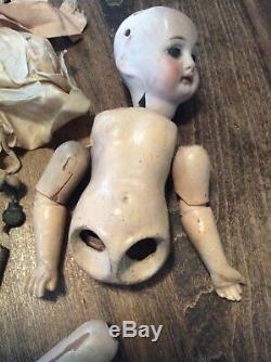 Vintage 11 Jumeau French Bebe Doll, Porcelain Head G2, Compo/wood body 3/0 Vtg