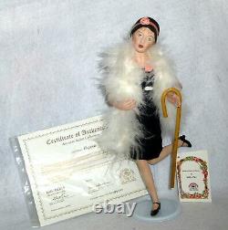 Vintage 11 KAIS American Artists signed Porcelain Flapper Doll orig box