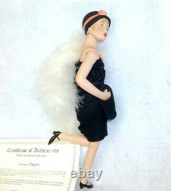 Vintage 11 KAIS American Artists signed Porcelain Flapper Doll orig box