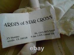 Vintage 12.5 Inch Wax Over Porcelain Robin by Doll Artist Ardis of Star Croft