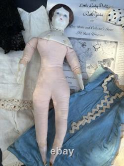 Vintage 12 Cloth China Doll Ruth Gibbs Godey Little Ladies withClothing USA Made