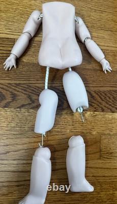 Vintage 14 IN Long Porcelain Doll Body Artist Doll Body Repro Ball Jointed Body