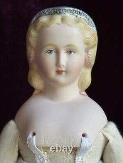 Vintage 14 Porcelain Parian China Doll by Janet Pace Emma Clear Mold