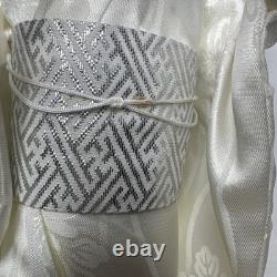 Vintage 15 Japanese Wedding Geisha Doll White Silk Gown Porcelain Head Hands