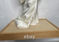Vintage 15 Japanese Wedding Geisha Doll White Silk Gown Porcelain Head Hands