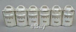 Vintage 15 Pc. German Porcelain Miniature Canister Spice Toy Doll Play Set, NICE