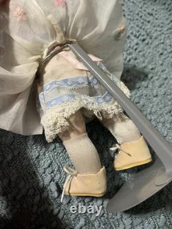 Vintage 15 Porcelain Socket Head Doll Pair Leather Bodies Googly Eyes Dolls