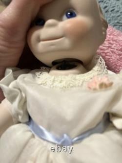 Vintage 15 Porcelain Socket Head Doll Pair Leather Bodies Googly Eyes Dolls
