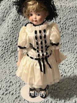 Vintage 15 Porcelain Socket Head Doll Pair Leather Bodies Googly Eyes Dolls